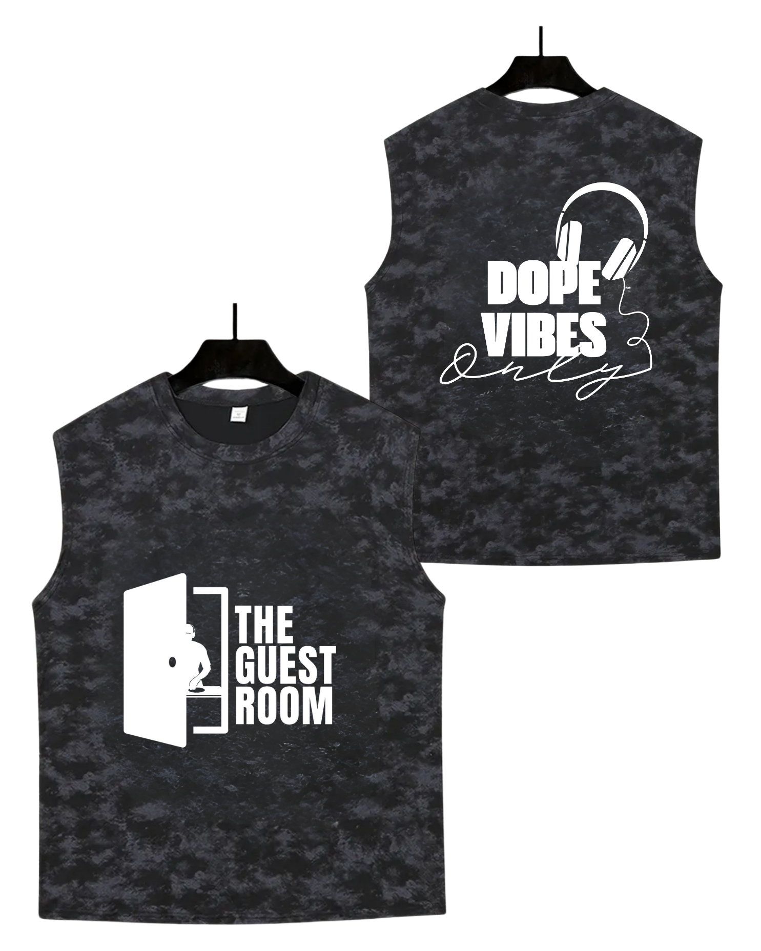 GR Acid Wash Muscle Tee Charcoal